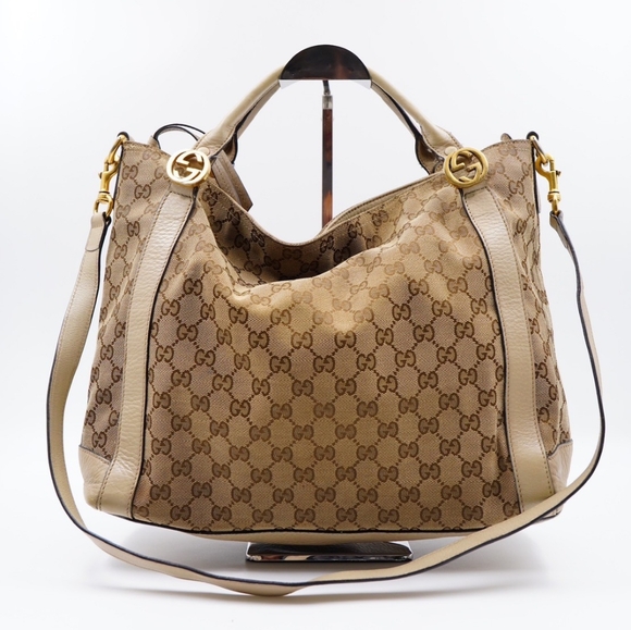 AO34❤️Gucci Miss GG Canvas Convertible Tote - Picture 1 of 14